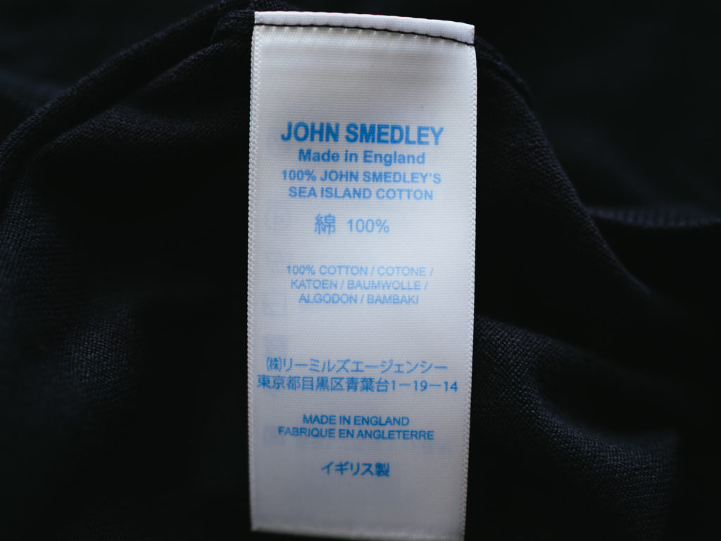 John Smedley(ジョンスメドレー)｜ポロシャツ「ISIS」ネイビー　タグ