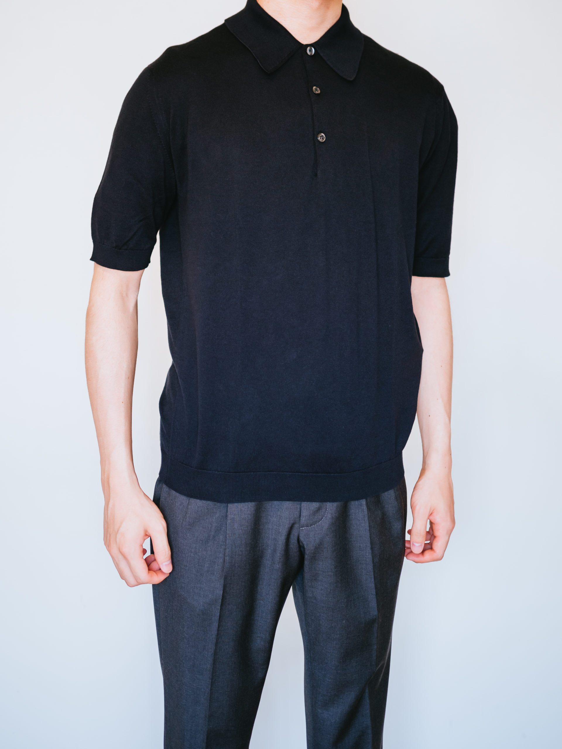 数々の賞を受賞 John Smedley ジョンスメドレー ニットポロ