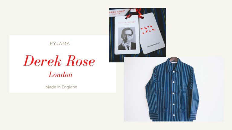 Derek Rose(デレク･ローズ)｜ネイビーストライプのセットアップパジャマ購入レビュー