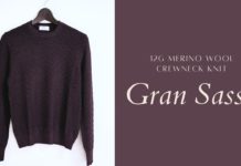 Gran Sasso(グランサッソ)｜12Gメリノウール ヘリンボーンクルーネックニット（Vintageライン）