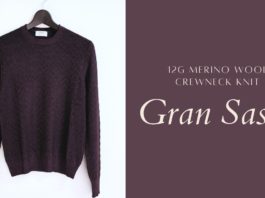 Gran Sasso(グランサッソ)|12Gメリノウール ヘリンボーンクルーネックニット(Vintageライン) Gran Sasso(グランサッソ)|12Gメリノウール ヘリンボーンクルーネックニット(Vintageライン)