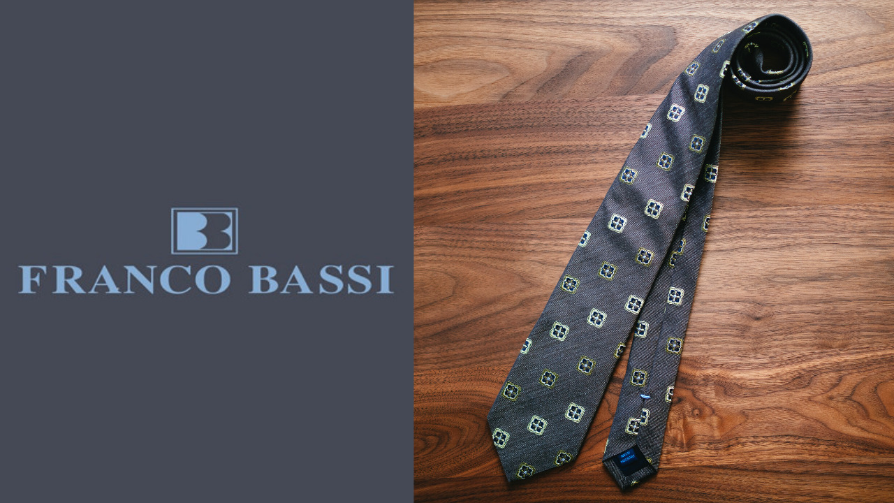 FRANCO BASSI(フランコ バッシ) ｜シルクジャカード小紋柄ネクタイ 