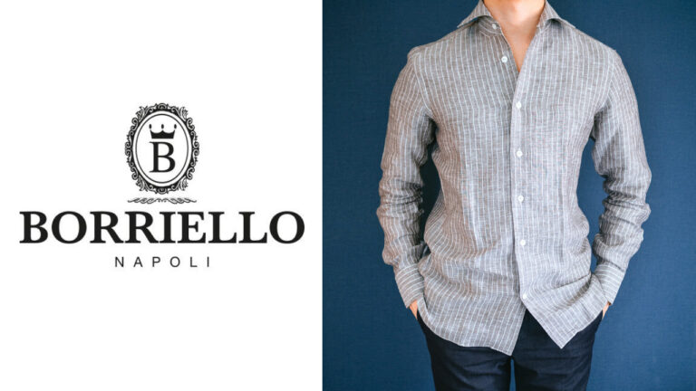 【レビュー】BORRIELLO(ボリエッロ)｜柔らかく肌触りの良いリネンストライプシャツ