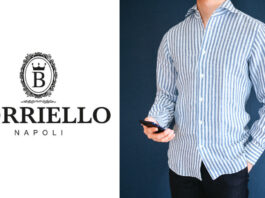 BORRIELLO(ボリエッロ)|爽やかなリネンブルーストライプシャツ レビュー