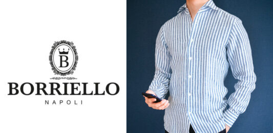 BORRIELLO(ボリエッロ)|爽やかなリネンブルーストライプシャツ レビュー