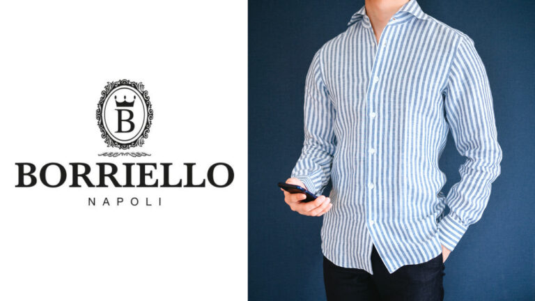 BORRIELLO(ボリエッロ)｜爽やかなリネンブルーストライプシャツ　レビュー