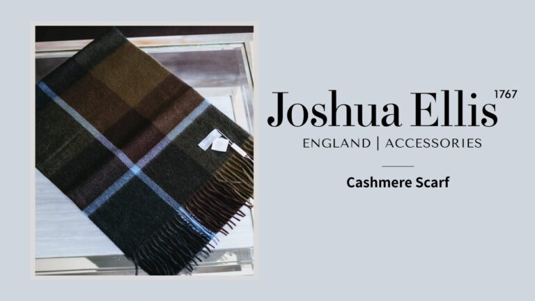 【レビュー】Joshua Ellis（ジョシュア エリス）｜ブロックチェック　カシミヤマフラー