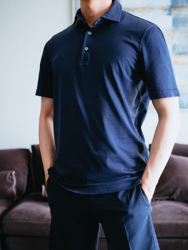 【リピート買い】FEDELI（フェデリ）｜ジャージーポロ「ZERO MM.JERSEY」
