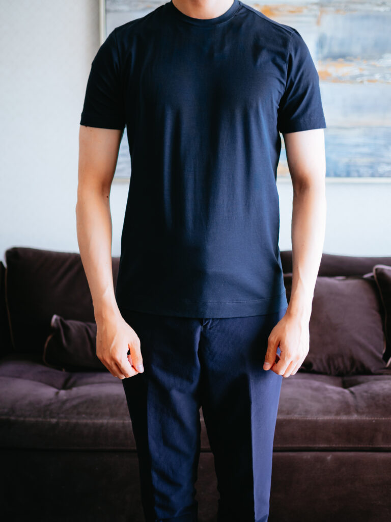 【レビュー】Cruciani（クルチアーニ）｜ストレッチ素材のクルーネックTシャツ