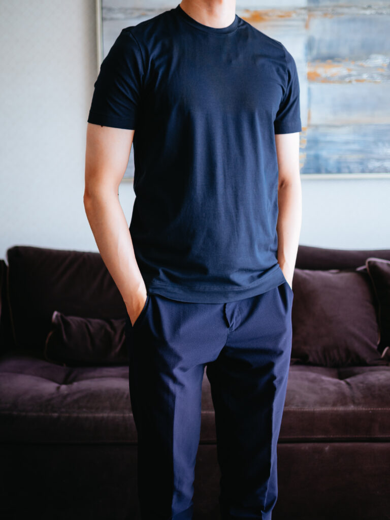 【レビュー】Cruciani（クルチアーニ）｜ストレッチ素材のクルーネックTシャツ