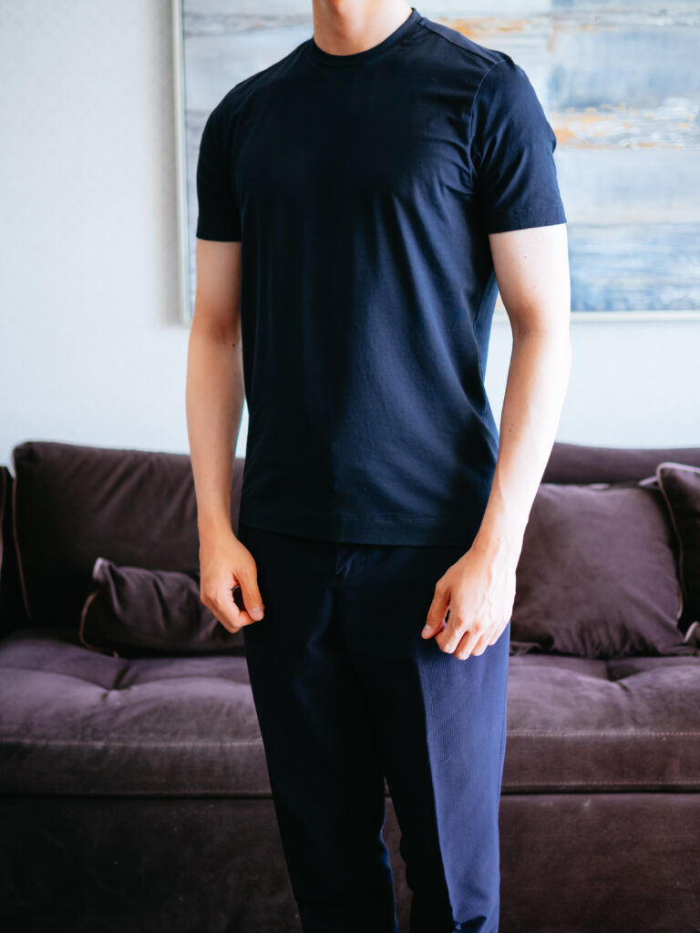 【レビュー】Cruciani（クルチアーニ）｜ストレッチ素材のクルーネックTシャツ