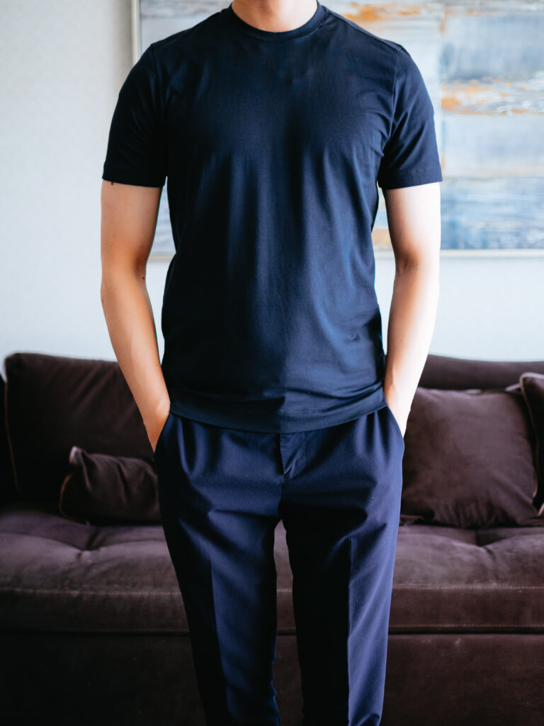 【レビュー】Cruciani（クルチアーニ）｜ストレッチ素材のクルーネックTシャツ